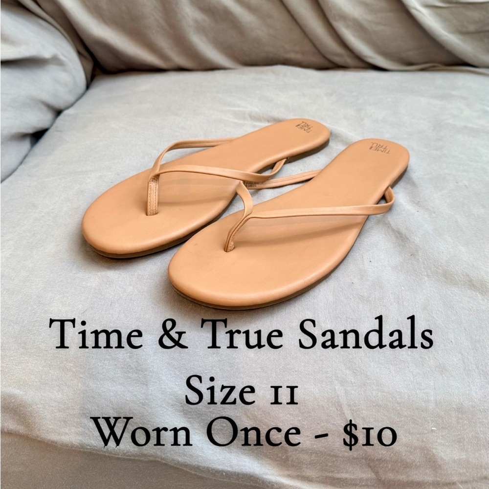 Time and Tru Tan Flip-Flop Sandals